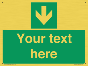 Safe condition Custom arrow down sign